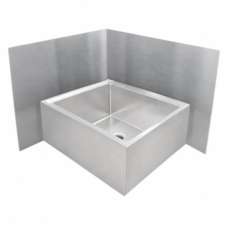 Product image #4 for John Boos Mop Sink Add-On Wall Guard Wainscoting, Rear/Left/Right, for 28 x 20 Bowl