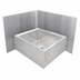 Thumbnail image #4 for John Boos Mop Sink Add-On Wall Guard Wainscoting, Rear/Left/Right, for 28 x 20 Bowl