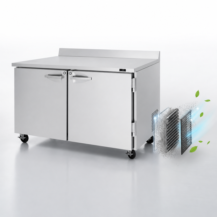 Product image #4 for Turbo Air PRO Series Two-Section Worktop Freezer with Solid Doors, 15.5 Cu. Ft., 60-1/4 Inch Wide