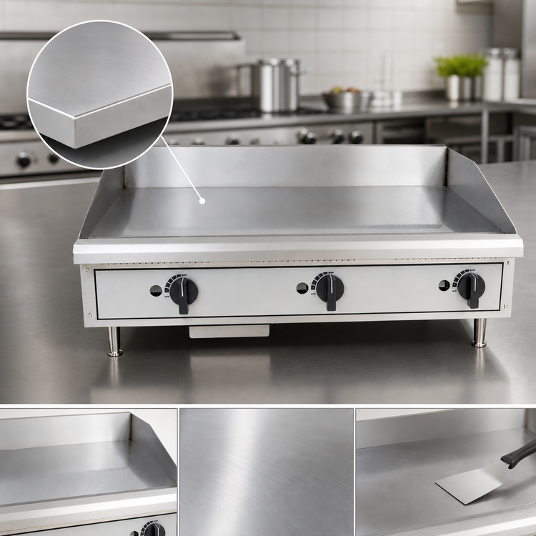 Product image #4 for Toastmaster 36-Inch Countertop Natural Gas Griddle with Manual Controls and 3/4-Inch Smooth Steel Plate