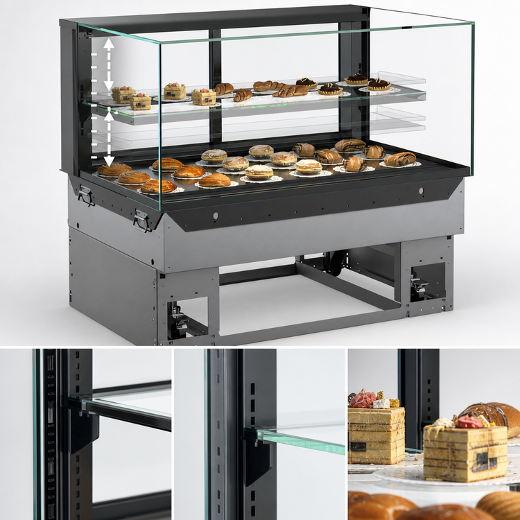 Product image #4 for Reveal® Non-Refrigerated Slide-In Full-Service Counter Case, 35-3/4-Inch Wide