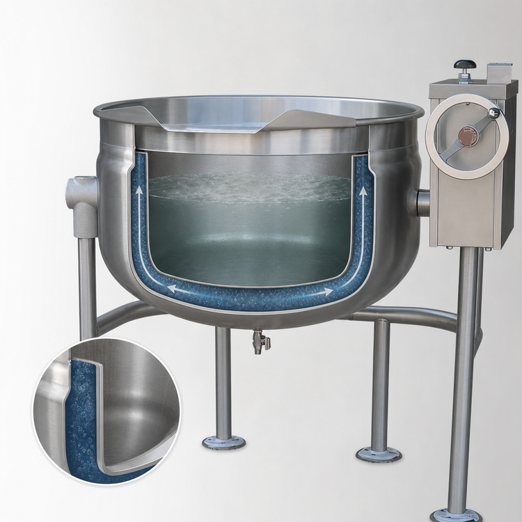 Product image #4 for Southbend Steam 40 Gallon Direct Steam Full-Jacketed Manual Crank Tilting Kettle