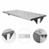 Thumbnail image #4 for BK Resources 36 x 24 Inch Pass Through Shelf with 8 Inch Max Wall Thickness and Stainless Steel Top