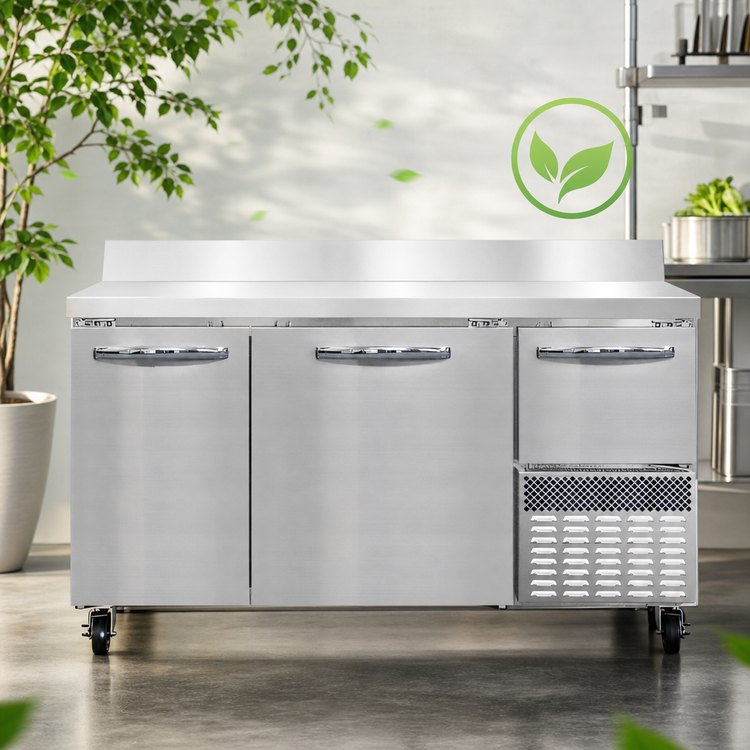 Product image #4 for Continental Refrigerator FA60NBS 60" Worktop Freezer with Solid Doors and 6" Backsplash