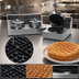 Thumbnail image #4 for Nemco Commercial Dual Countertop Round Waffle Baker with Digital Programmable Controls, 240V