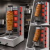 Thumbnail image #4 for Omcan 4-Burner Natural Gas Doner Kebab / Vertical Broiler / Shawarma Grill, 100 lb Capacity