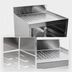 Thumbnail image #4 for CHOICE by Glastender Stainless Steel Drainboard Glass Rack Storage Unit, 24 Inch Wide