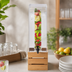Thumbnail image #4 for Cal-Mil Bamboo 3 Gallon Square Acrylic Beverage Dispenser with Infusion Chamber and Bamboo Crate Stand