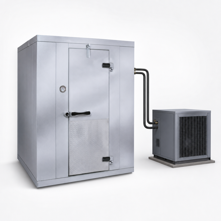 Product image #4 for Kold-Front 10' x 8' Indoor Floorless Walk-In Cooler with Remote Refrigeration