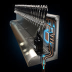 Thumbnail image #4 for Perlick Corporation 4076DN20 20-Faucet Wall-Mount Glycol-Cooled Modular Draft Beer Dispensing Tower, Stainless Steel, Bottom Exit