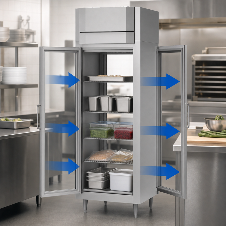 Product image #5 for Victory Refrigeration UltraSpec™ FSA-1D-S1-EW-PT-G-HC One-Section Pass-Thru Glass Door Freezer