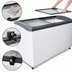 Thumbnail image #4 for Beverage-Air 60-Inch Angled-Top Novelty Ice Cream Freezer with Removable Glass Lids, White