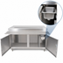 Thumbnail image #4 for BK Resources Stainless Steel Cashier-Serve Counter Urn Stand with Hinged Doors and Lock, 48 x 30 Inches