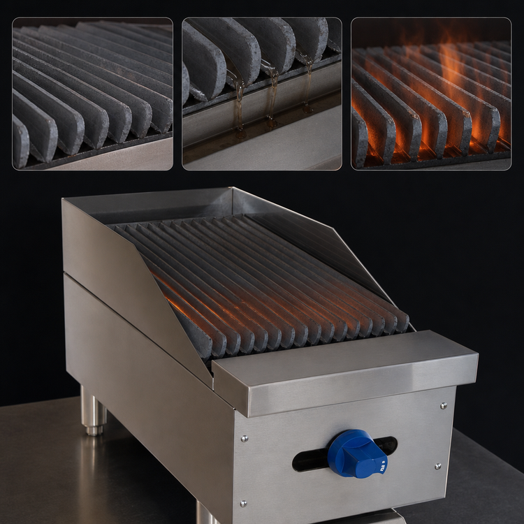 Product image #4 for Comstock-Castle Countertop Gas Radiant Char-Broiler with 12-Inch x 21-Inch Grill Area