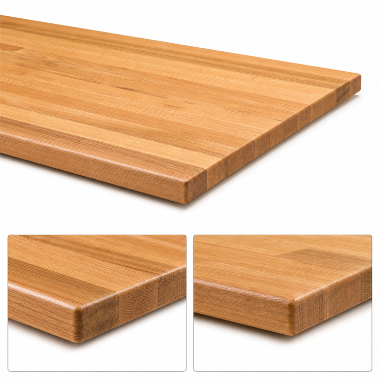 Product image #4 for Appalachian Red Oak Blended-Rail Edge-Grain Island Countertop, 108 x 48 x 1-3/4 Inch, Oil Finish
