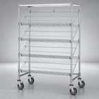 Thumbnail image #4 for Metro Super Erecta DC56EC 5-Shelf Slanted-Shelf Merchandiser/Dispenser Rack, 48 x 18 x 70 Inches, Adjustable, Open Wire, Locking Casters