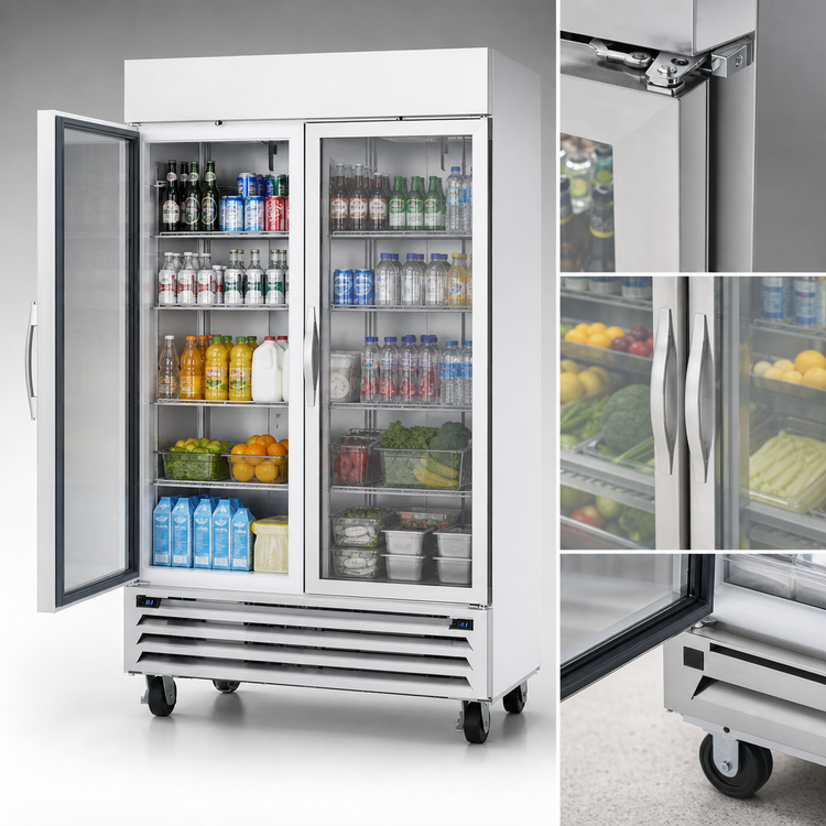 Product image #4 for Beverage-Air Horizon Series Two-Section Dual-Temperature Reach-In Refrigerator/Freezer with Glass Doors