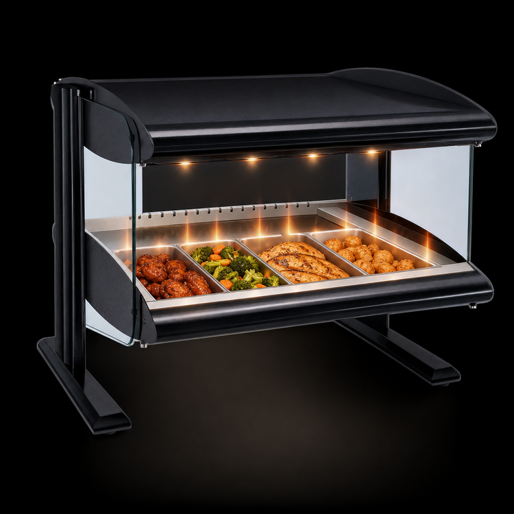 Product image #4 for Hatco Spot On 30-Inch Horizontal Countertop Heated Zone Merchandiser Hot Food Display
