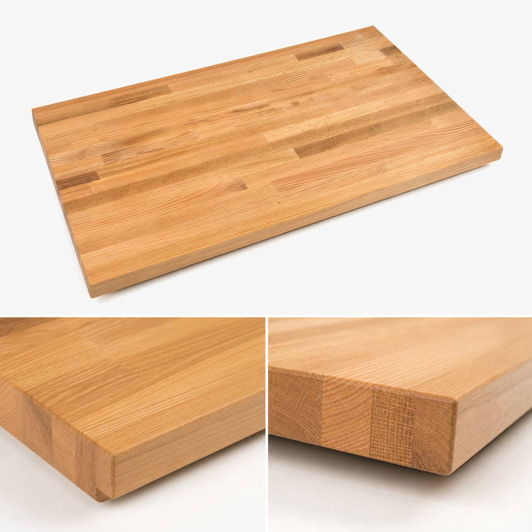 Product image #4 for Appalachian Red Oak Blended Rail Edge Grain Island Countertop, 42 x 27 x 1-1/2 Inch, Penetrating Oil Finish