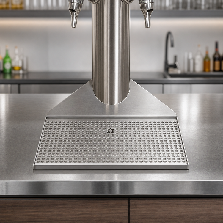 Product image #4 for Micro Matic Stainless Steel Surface Mount Drip Tray Trough with Tower Plate, 16-5/8 x 14-1/4 Inches