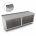 Thumbnail image #4 for John Boos Open Front Cabinet Base Work Table, 120 Inch x 30 Inch, 16 Gauge Stainless Steel Top, 1-1/2 Inch Rear Riser
