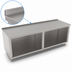 Thumbnail image #4 for John Boos Modular Base Open Front Cabinet Work Table, 108 x 30 Inches, 14-Gauge 300 Series Stainless Steel Top