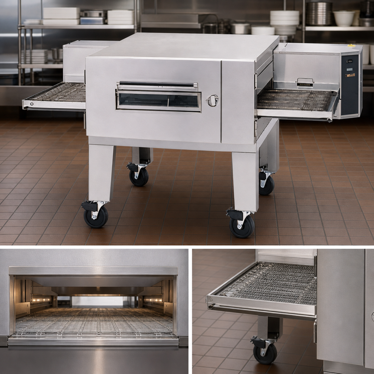 Product image #4 for Lincoln Impinger Low Profile 1600 Series Electric Single-Deck Conveyor Pizza Oven, 80-Inch Wide