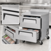 Thumbnail image #4 for Turbo Air Super Deluxe 1-Section Stainless Steel Drawer Worktop Freezer, 7.0 Cu. Ft.
