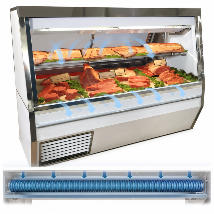 Product image #4 for Howard-McCray 34N Series 10-Foot Self-Contained Double Duty Red Meat Service Case with LED Lighting