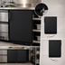 Thumbnail image #5 for Summit Commercial 2.68 Cu. Ft. Reach-In Undercounter All-Freezer with Reversible Solid Door, Black Exterior