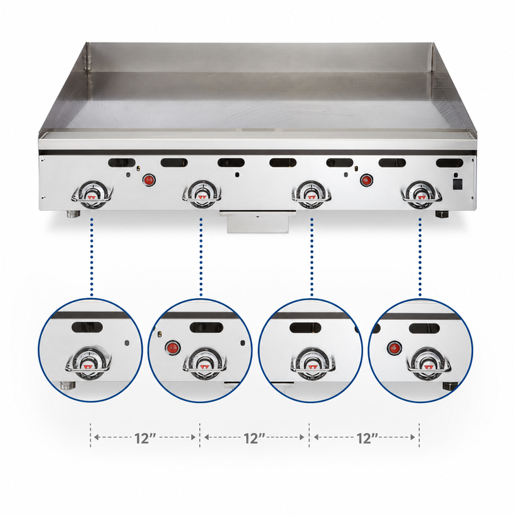 Product image #4 for Vulcan MSA48 Heavy Duty Countertop Gas Griddle, 48-Inch x 24-Inch Cooking Surface