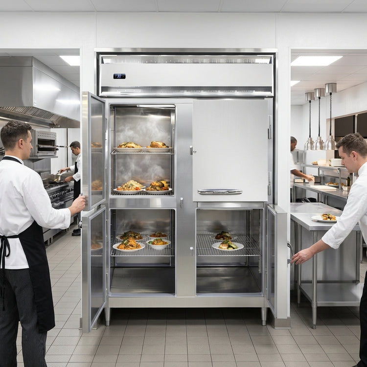 Product image #3 for Continental Refrigerator DL2W-SS-PT-HD Designer Line Two-Section Pass-Thru Heated Holding Cabinet