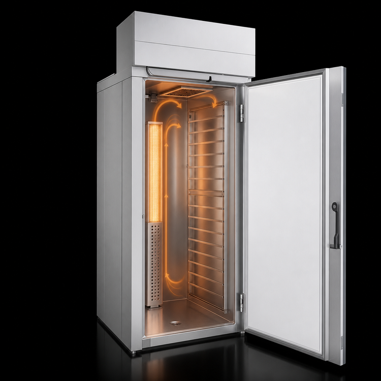 Product image #4 for Baxter PW1S-60.5"D Single Wide Roll-In Proofer Cabinet, Electric Heat, Stainless Steel