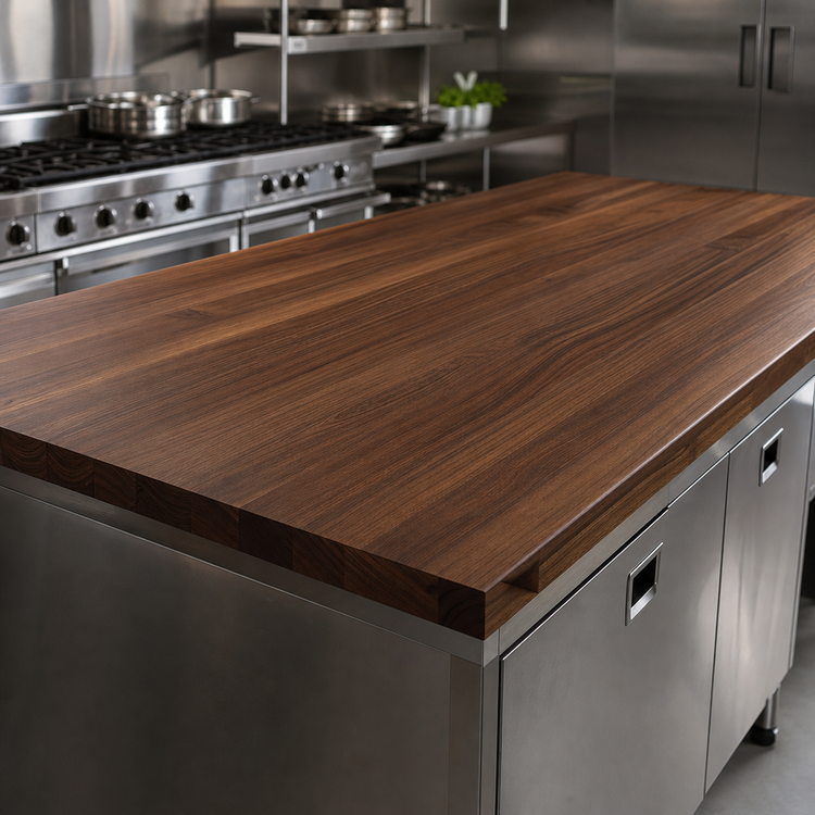 Product image #4 for John Boos Boos Block 84-Inch x 42-Inch American Black Walnut Edge Grain Kitchen Countertop