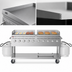 Thumbnail image #4 for KoolMore 10-Burner Mobile Outdoor Propane Gas Charbroiler Grill with Dual 36-Inch Griddle Plates