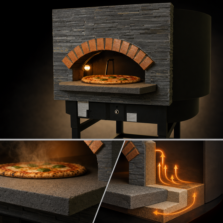 Product image #4 for Univex Artisan Stone Hearth Round Gas Pizza Oven with 39-3/8-Inch Chamber and 5-Pizza Capacity