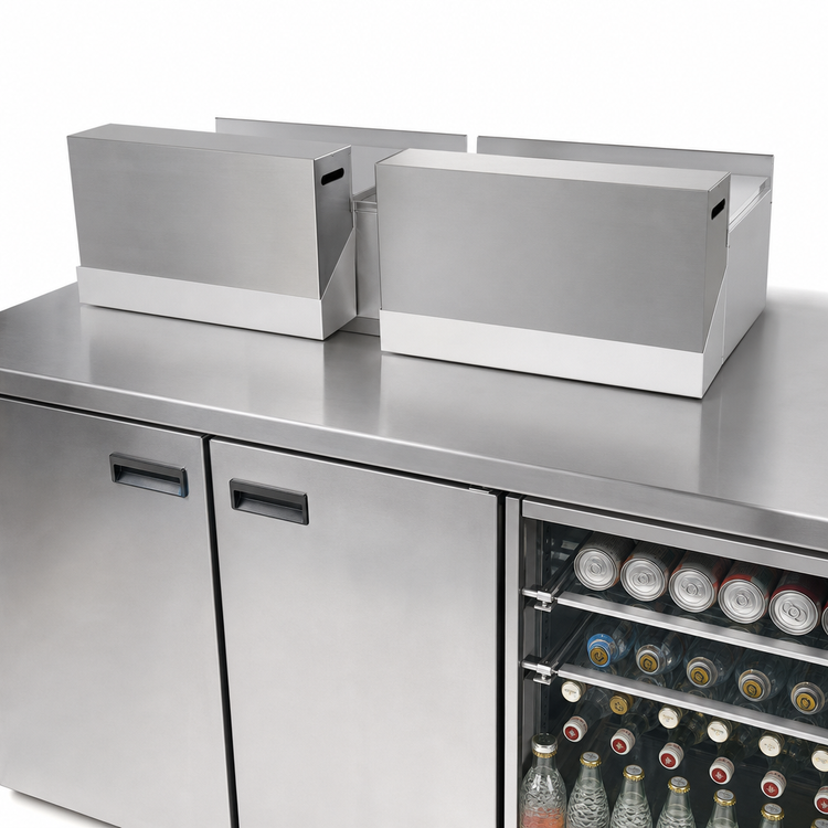 Product image #4 for John Boos Double Speed Rail Locking Cover, 30-Inch, 18/300 Stainless Steel