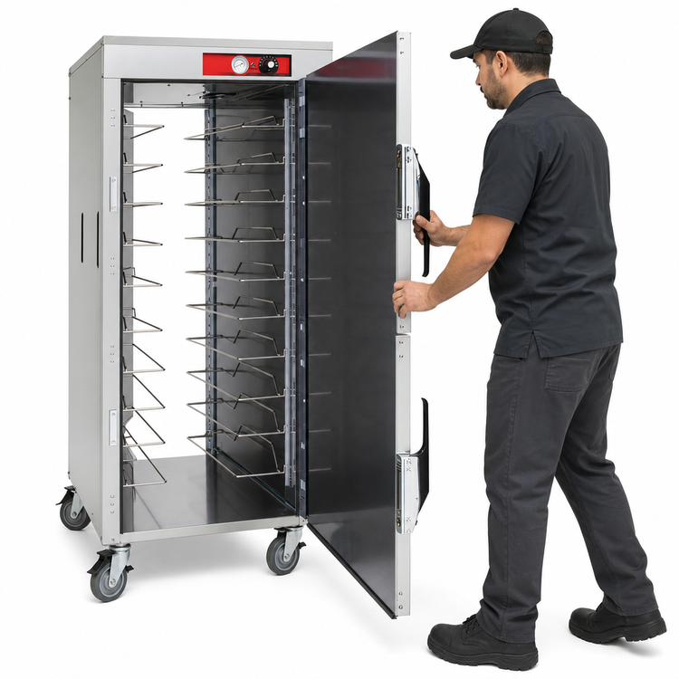 Product image #5 for Vulcan VPT7SL Pass-Thru Mobile Holding/Transport Cabinet, 7 Full-Size Sheet Pan / 14 Hotel Pan Capacity