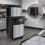 Thumbnail image #4 for Koolaire KYT1000N Remote Air-Cooled Half-Dice Cube Ice Machine, 905 lb/24 hr, 30-Inch Wide