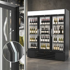Thumbnail image #5 for Beverage Air MarketMax™ MMR72HC-1-B-WINE 3-Section Reach-In Wine Merchandiser, 3 Hinged Glass Doors, Bottom-Mount, Black, 70.19 Cu. Ft.