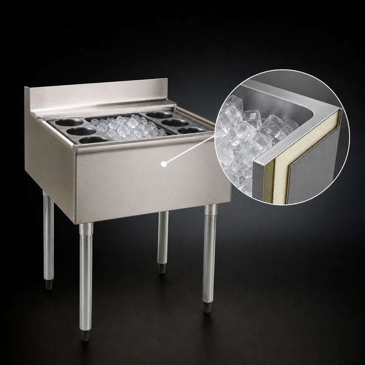 Product image #4 for Eagle Group 2200 Series Modular Underbar Cocktail Unit with 7-Circuit Cold Plate, 36" W x 24" D, 63 lb. Ice Capacity
