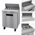 Thumbnail image #4 for Hoshizaki Steelheart 27-Inch Sandwich Top Prep Refrigerator, One Section, 1 Door, 8-Pan