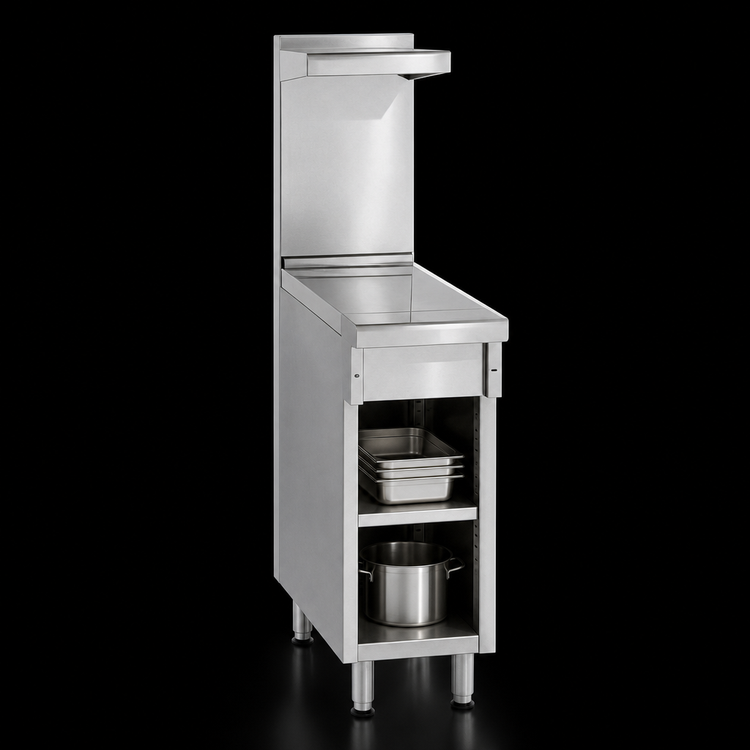 Product image #4 for Imperial Pro Series 36-Inch Stainless Steel Range Match Spreader Cabinet with Open Cabinet Base and Bottom Shelf