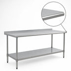 Thumbnail image #4 for Eagle Group BlendPort® BPT-3084SEB-UT Stainless Steel Work Table with Adjustable Undershelf, 84 x 30 in., 16-Gauge 300 Series Top