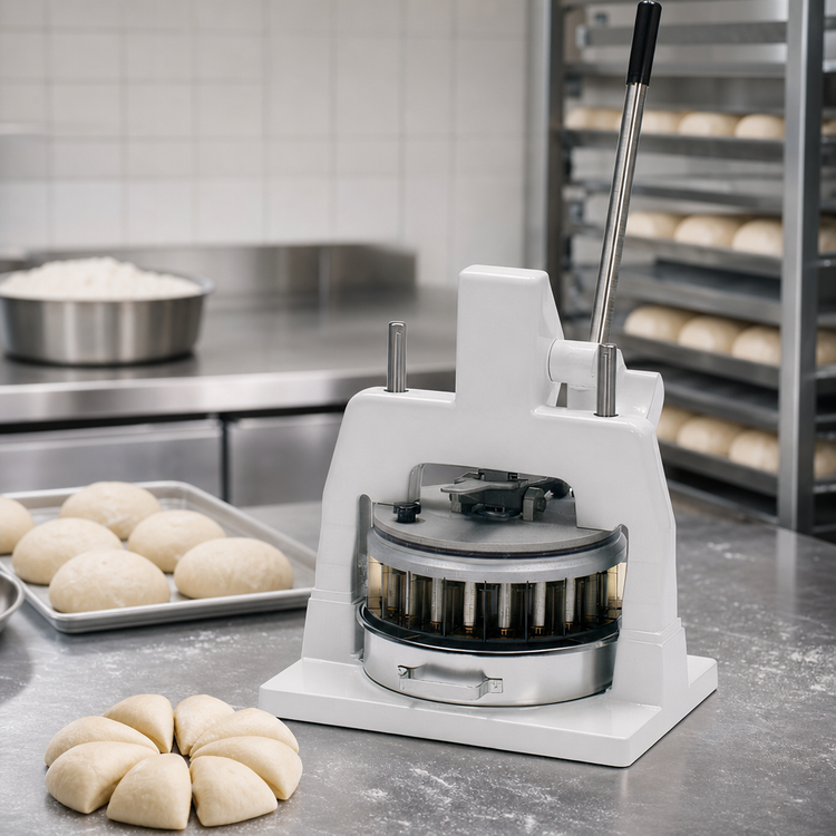Product image #4 for BakeryXpress Manual Countertop Dough Divider with Tool-Less 36/18/9 Piece Head Assemblies