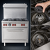 Thumbnail image #4 for Vulcan 36-Inch LP Gas Commercial Range with 6 Open Burners, Standard Oven, and Backriser High Shelf