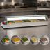 Thumbnail image #4 for Omcan 57-Inch Countertop Bain Marie Food Warmer with 5 Half-Size Pans