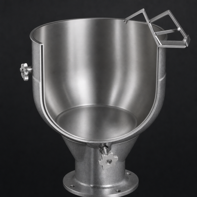 Product image #4 for Legion LP-20 20 Gallon Stationary Direct Steam Kettle, 2/3 Jacketed, Pedestal Mounted