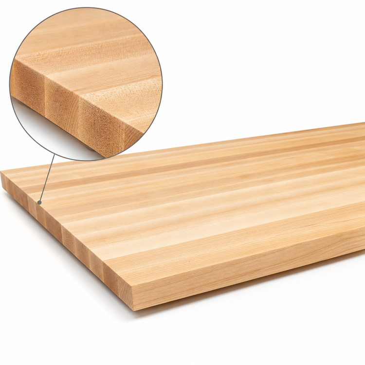 Product image #4 for John Boos Boos Block 144 x 48 x 1-3/4 Inch Edge Grain Maple Kitchen Countertop, Oil Finish