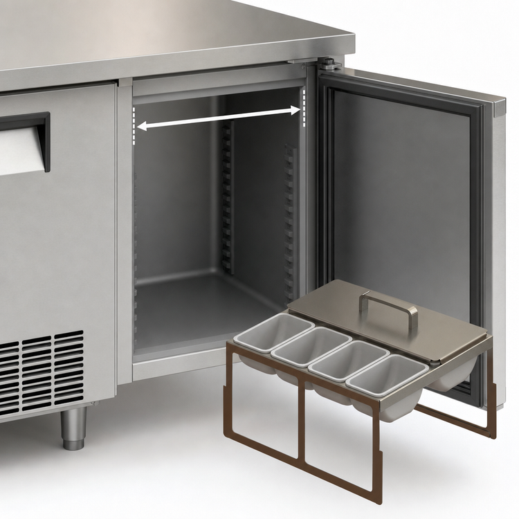 Product image #4 for 8-Cup Partial Condiment Drawer Insert for 16-Inch Door Opening, Bar-Profile Cooler